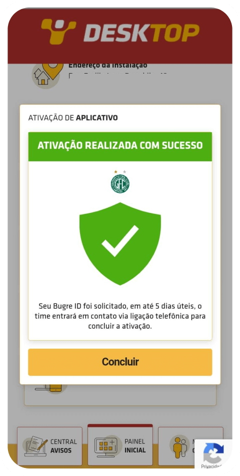 Passo 7 para ativar o Plano Nação Bugrina no celular