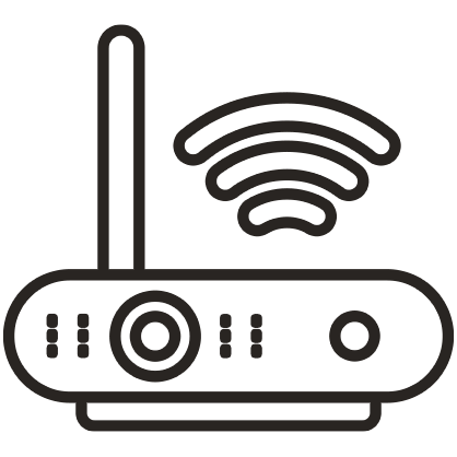 Ícone representando Wi-Fi 6 incluso